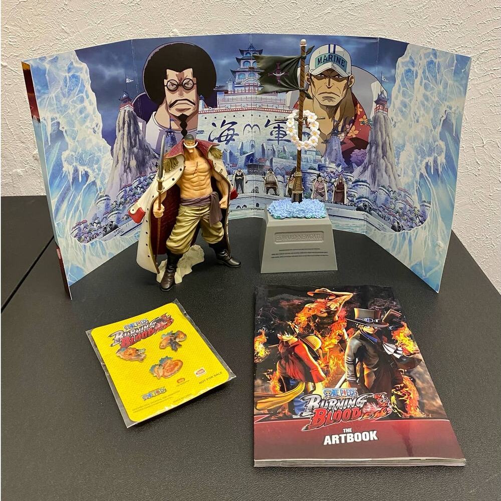 One Piece Burning Blood Marineford Edition: Art Book, Figure, Box, Pins, No Game